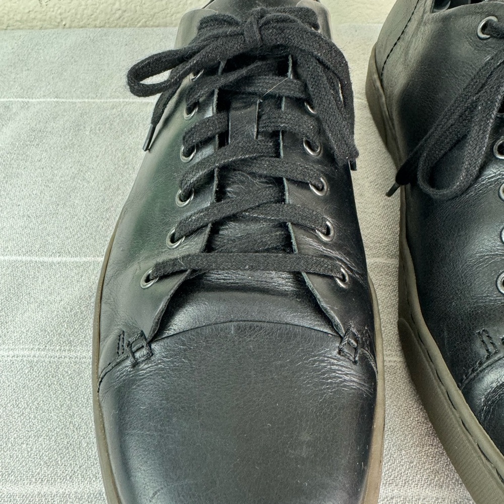 BORN Mens Bayne Full Grain Leather Shoes Sz 11.5 Cap Toe Casual Dress Black GUC - Picture 4 of 11